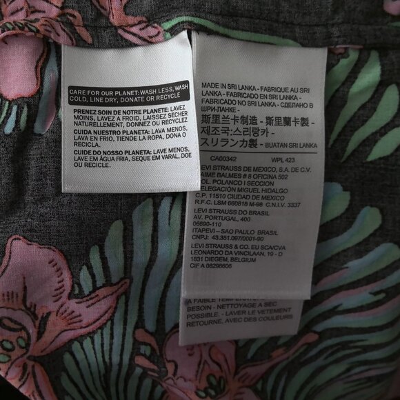 New Levis San Francisco Floral Top Peasant Flowy Tropical Off Shoulder   Plus 3X - Picture 4 of 5